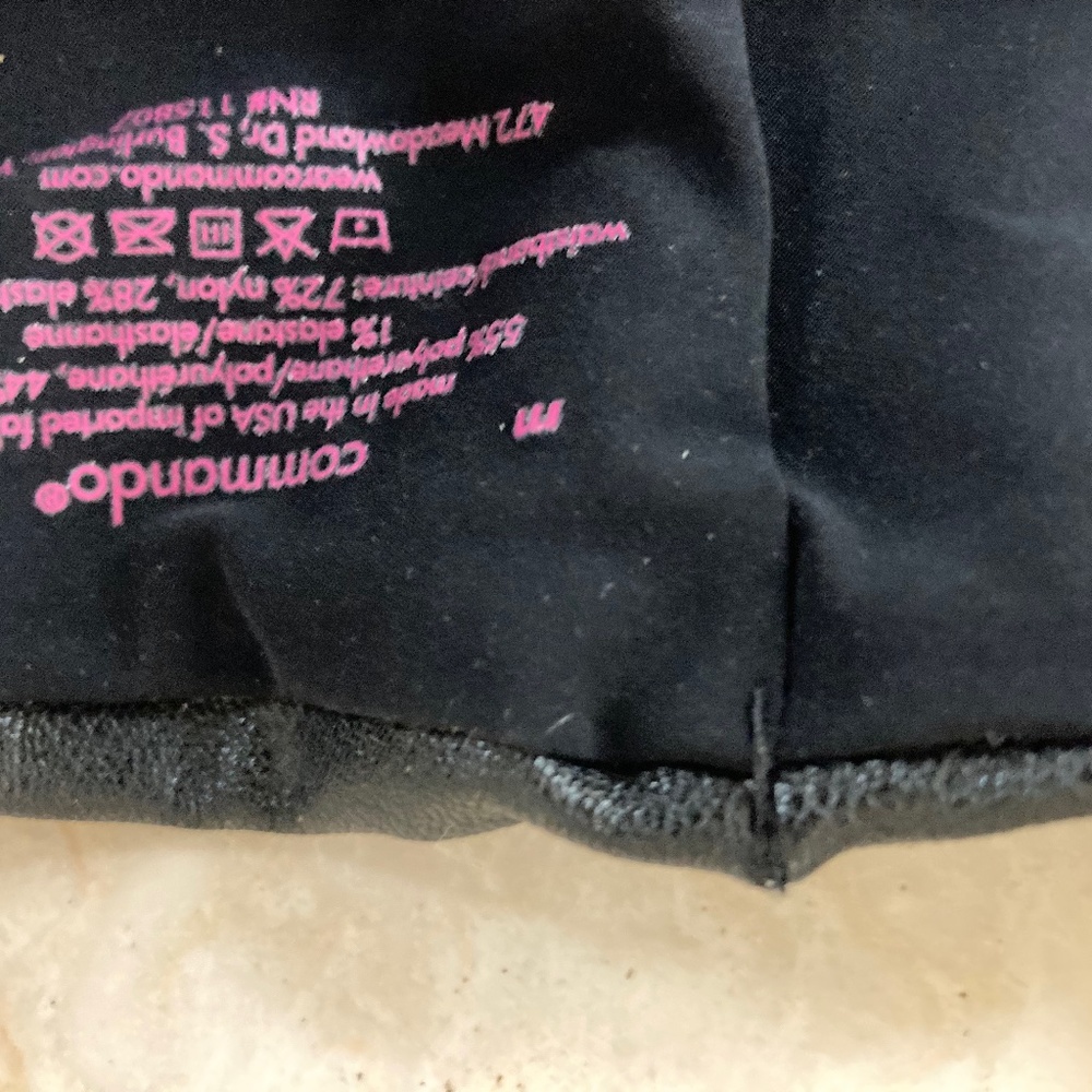 Commando black leather pants